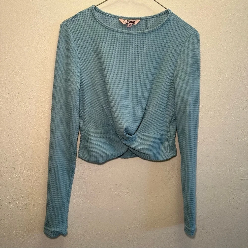 Nana Macs Blue Crop Top Size Medium - Picture 2 of 9